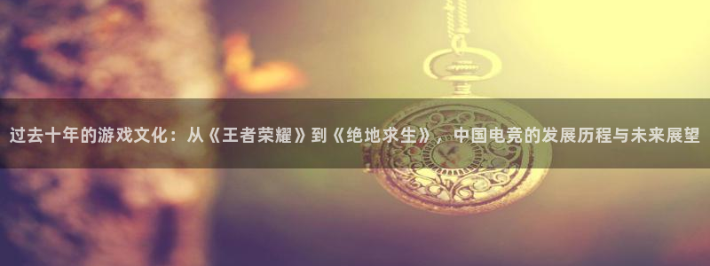 重庆im电竞子文化传播有限公司：过去十年的游戏文化：从《王者荣耀》到《绝地求生》，中国电竞的发展历程与未来展望