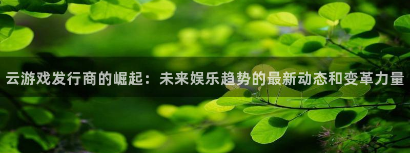 im电竞子出版社董事长：云游戏发行商的崛起：未来娱乐趋势的最新动态和变革力量
